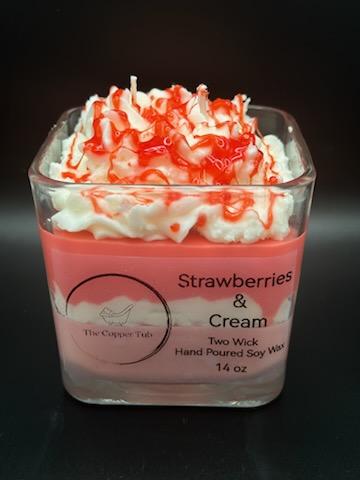 Strawberries & Cream Two Wick Candle